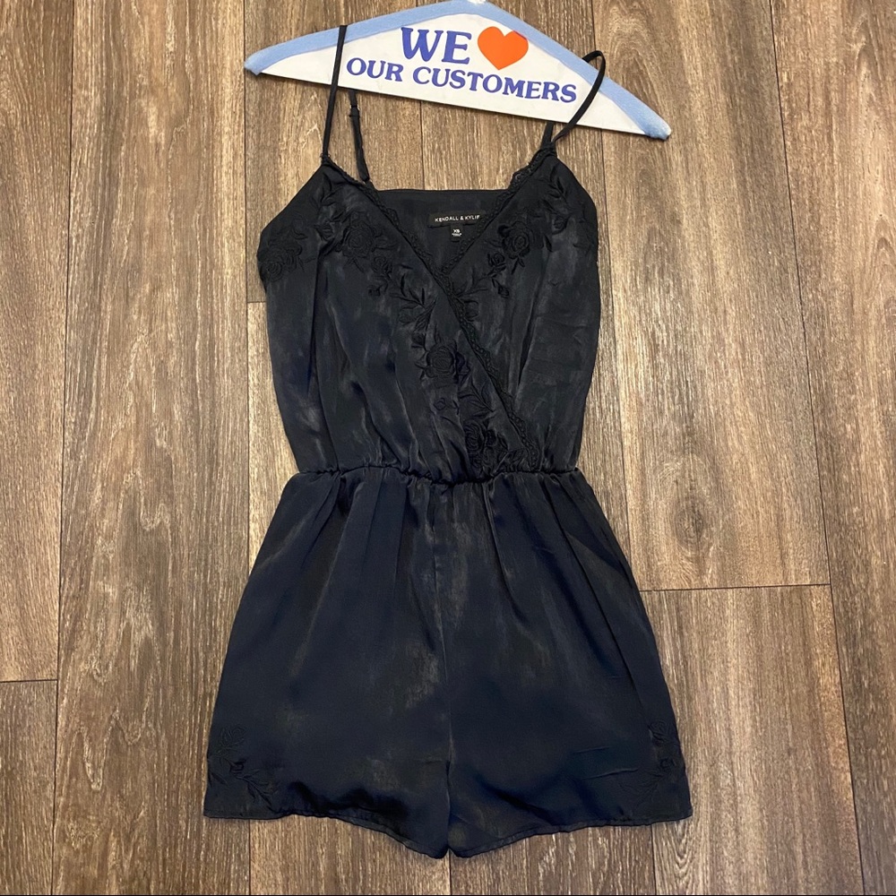 black silk romper